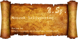 Noszek Szilveszter névjegykártya