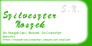 szilveszter noszek business card